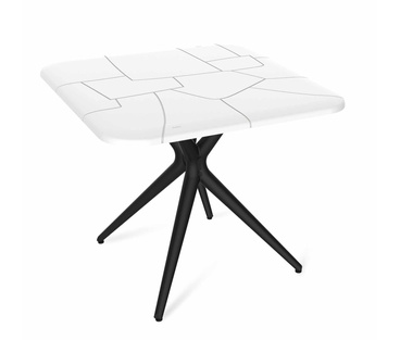 Пластиковый стол SHT-TU30/TT30 83/83 белый/черный