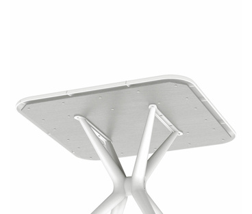 Пластиковый стол SHT-TU30/TT30 83/83 белый/черный