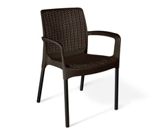 Плетеный стул черно-коричневый SHT-S68