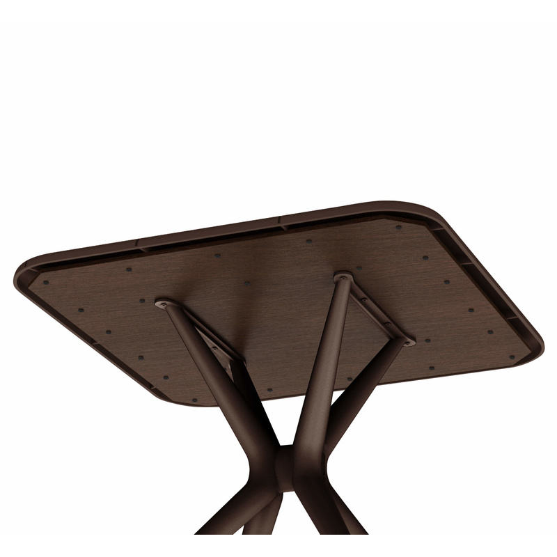 Пластиковый стол SHT-TU30/TT30 83/83 коричневый - фото №5