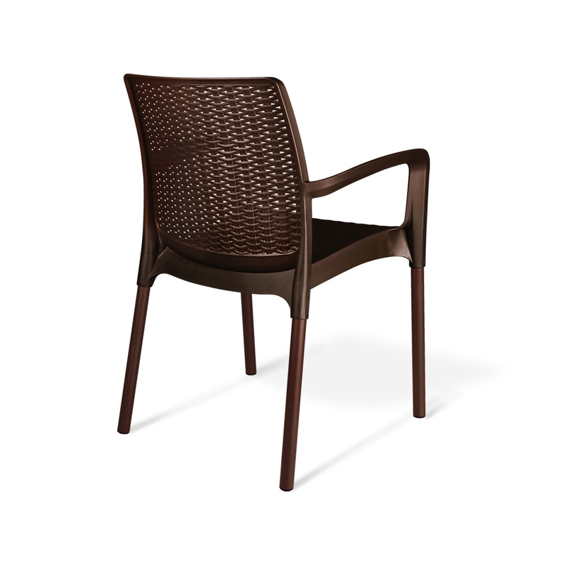 Плетеный стул SHT-S68 коричневый - фото №3